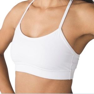 Lululemon White “Flow Y Bra”